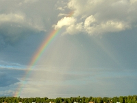 15015CrLe - Thunderheads and rainbows over Sturgeon Lake   Each New Day A Miracle  [  Understanding the Bible   |   Poetry   |   Story  ]- by Pete Rhebergen